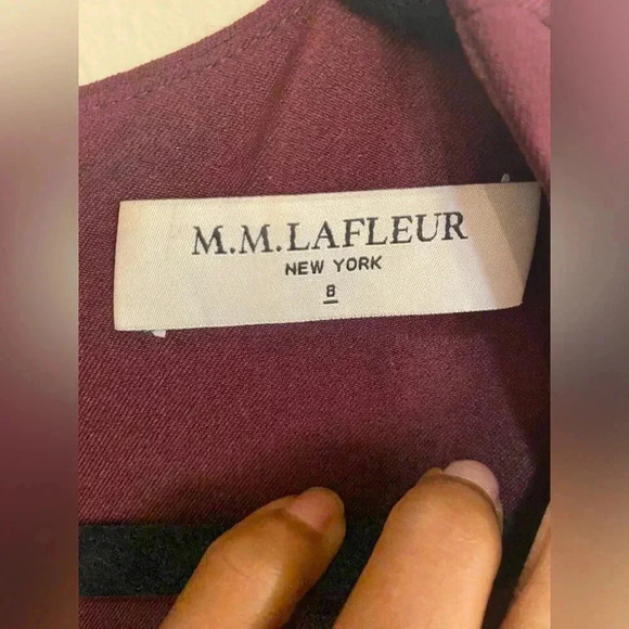 M.M Lafleur New York Rachel Dress in Burgundy Size 8 - Picture 5 of 8